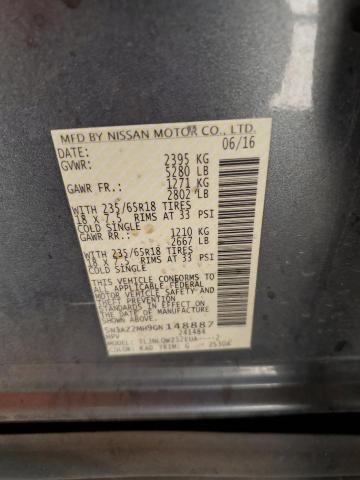 2016 NISSAN MURANO S 5N1AZ2MH9GN148887