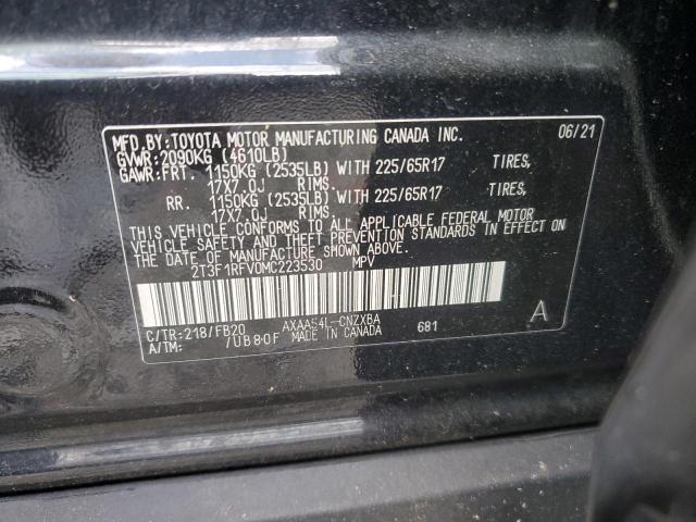 2021 TOYOTA RAV4 LE 2T3F1RFV0MC223530