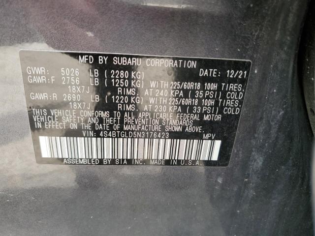 2022 SUBARU OUTBACK ON 4S4BTGLD5N3176423