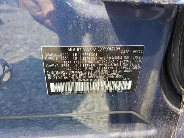 2021 SUBARU ASCENT PRE 4S4WMAFD1M3456216
