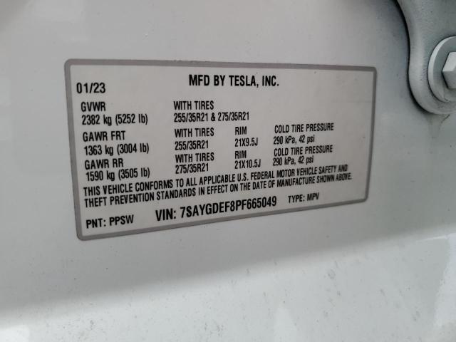 2023 TESLA MODEL Y 7SAYGDEF8PF665049