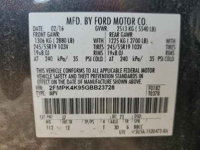 2016 FORD EDGE TITAN 2FMPK4K95GBB23728