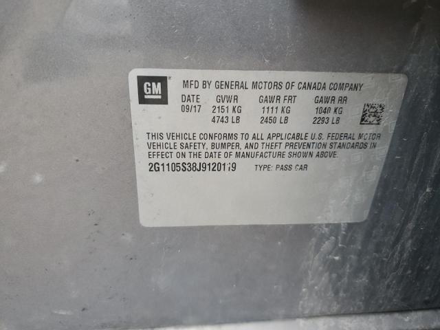 2018 CHEVROLET IMPALA LT 2G1105S38J9120119