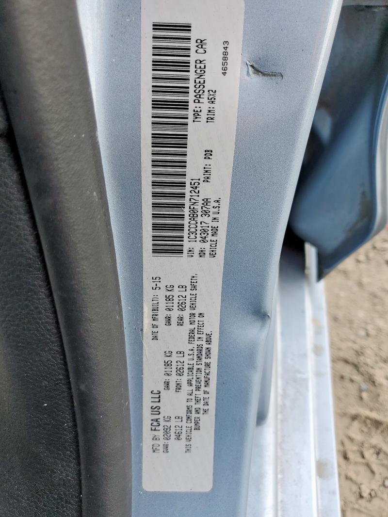 2015 CHRYSLER 200 LIMITE - 1C3CCCAB0FN712451