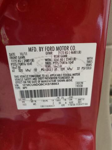 2012 FORD ESCAPE XLT - 1FMCU9DG9CKB18663
