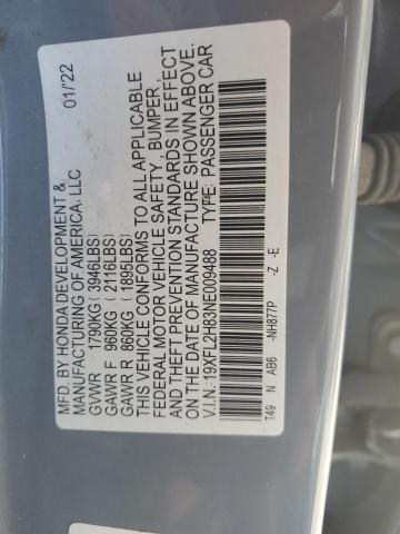 2022 HONDA CIVIC SPOR 19XFL2H83NE009488
