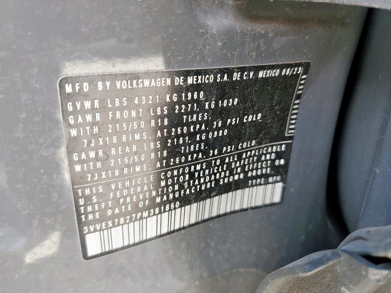2023 VOLKSWAGEN TAOS SE - 3VVEX7B27PM381850