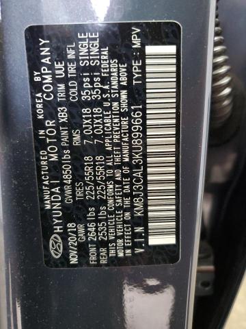2019 HYUNDAI TUCSON LIM KM8J3CAL3KU899661