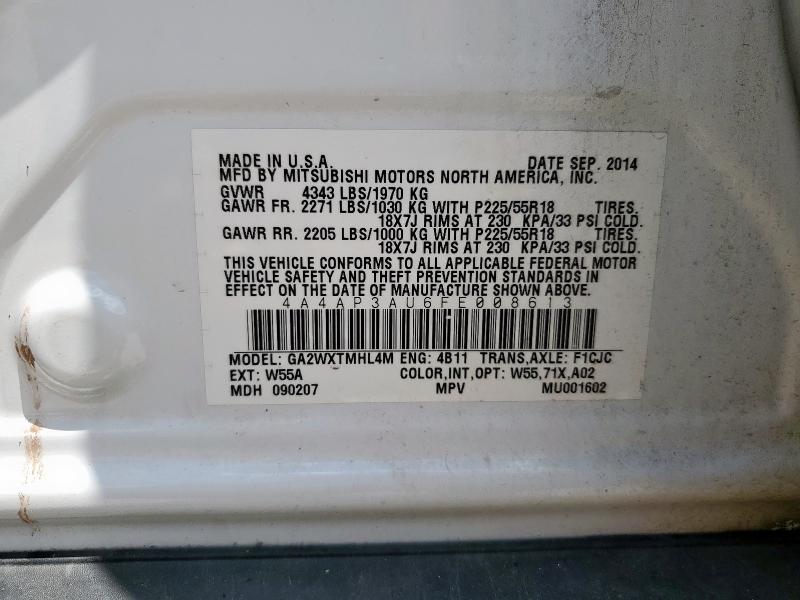 2015 MITSUBISHI OUTLANDER 4A4AP3AU6FE008613