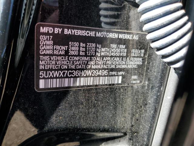 2017 BMW X3 XDRIVE3 - 5UXWX7C36H0W39496