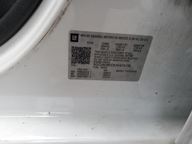 2018 CHEVROLET SILVERADO - 3GCUKREC0JG475731
