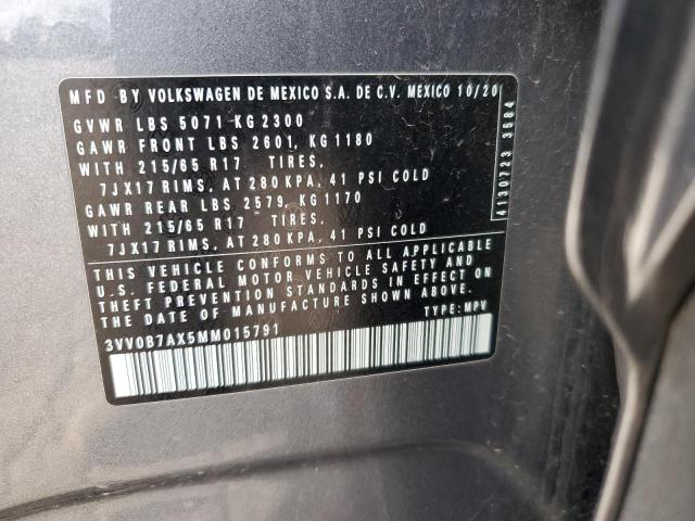 2021 VOLKSWAGEN TIGUAN S #3278940025