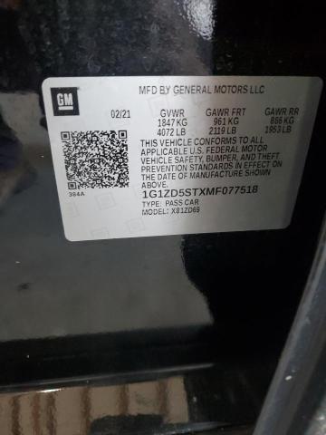 2021 CHEVROLET MALIBU LT - 1G1ZD5STXMF077518