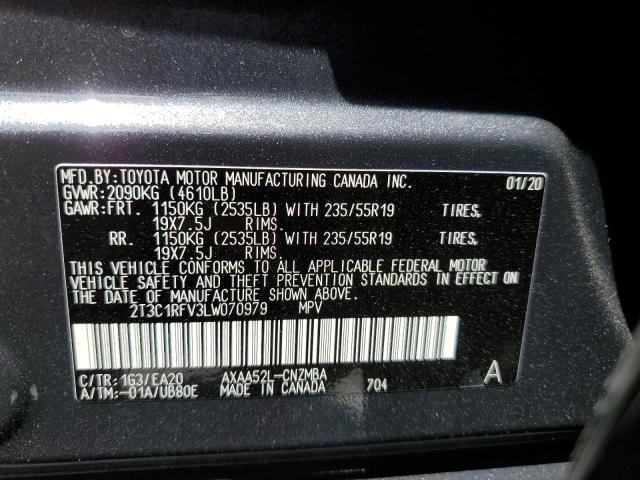 2020 TOYOTA RAV4 XLE P 2T3C1RFV3LW070979