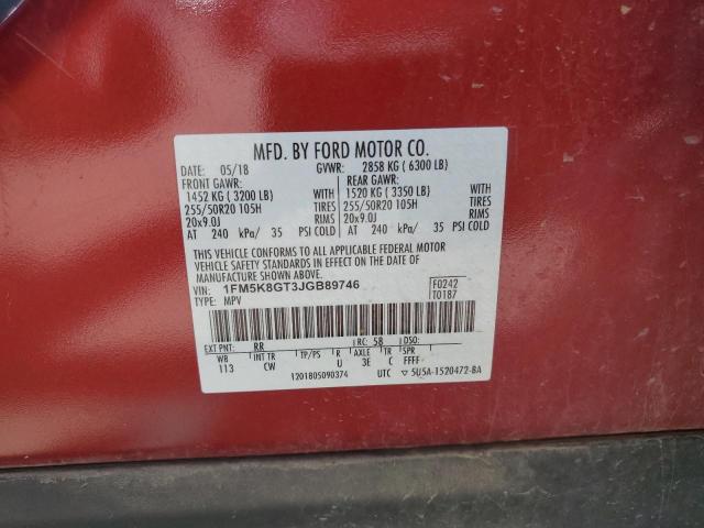 2018 FORD EXPLORER SPORT - 1FM5K8GT3JGB89746