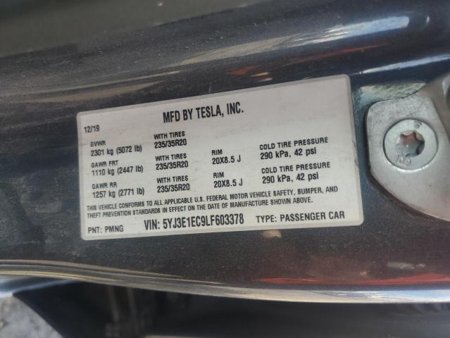 2020 TESLA MODEL 3 5YJ3E1EC9LF603378