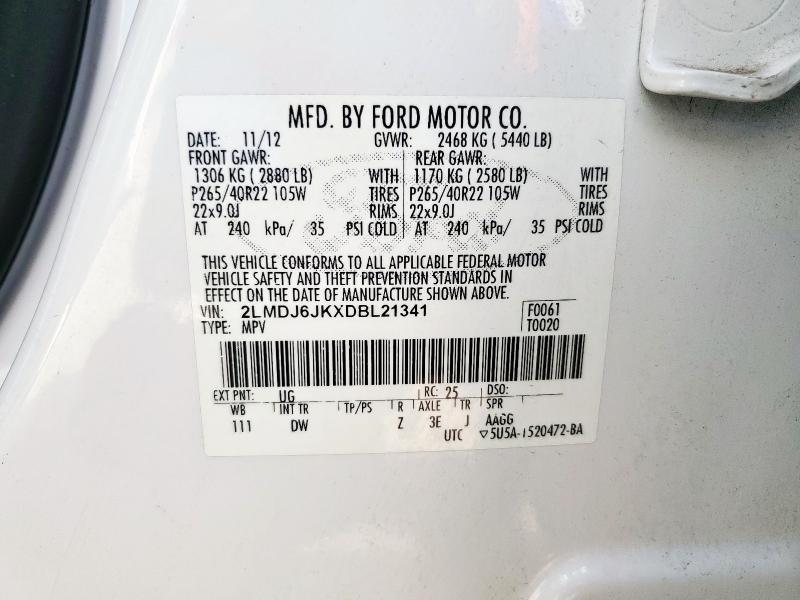 2013 LINCOLN MKX - 2LMDJ6JKXDBL21341