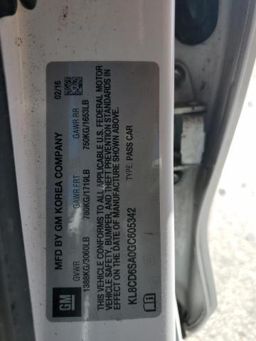 2016 CHEVROLET SPARK 1LT KL8CD6SA0GC605342