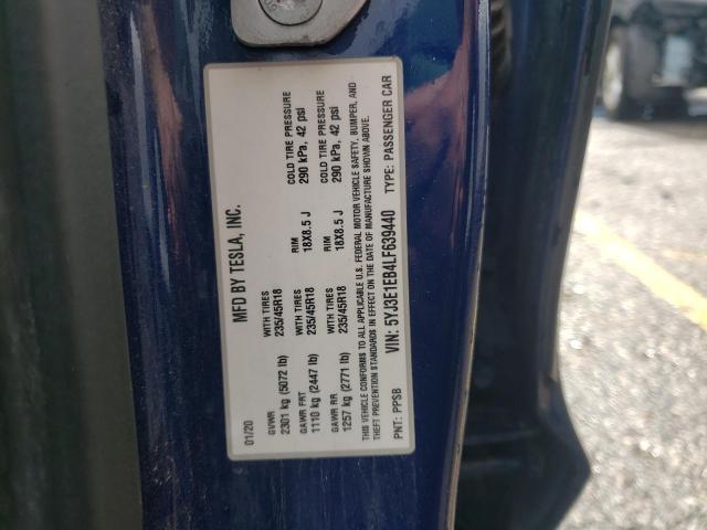 2020 TESLA MODEL 3 5YJ3E1EB4LF639440