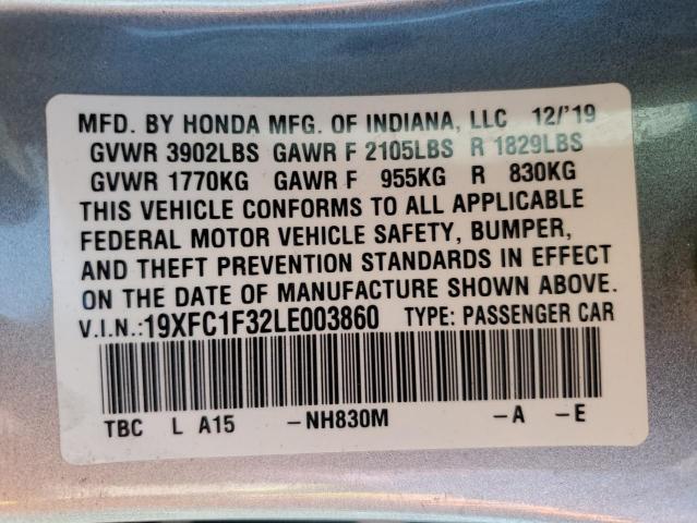 2020 HONDA CIVIC EX - 19XFC1F32LE003860