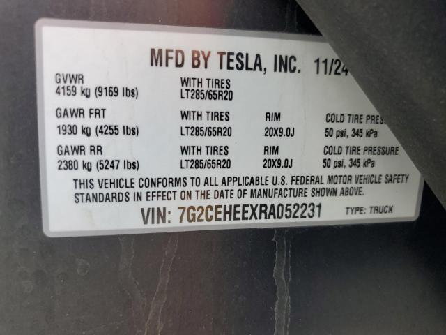 2024 TESLA CYBERTRUCK 7G2CEHEEXRA052231