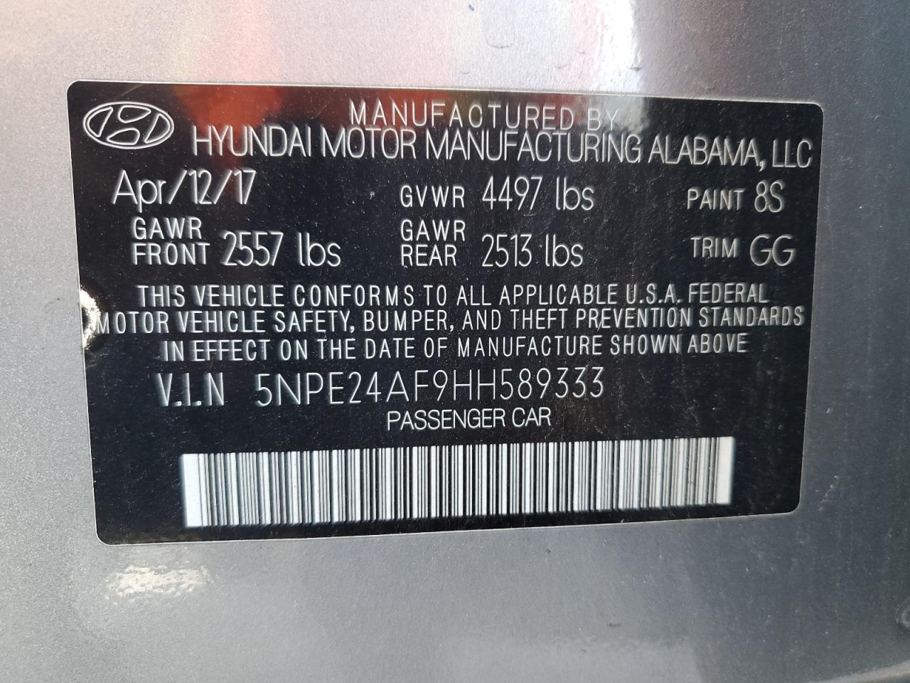 Hyundai Sonata se 2017