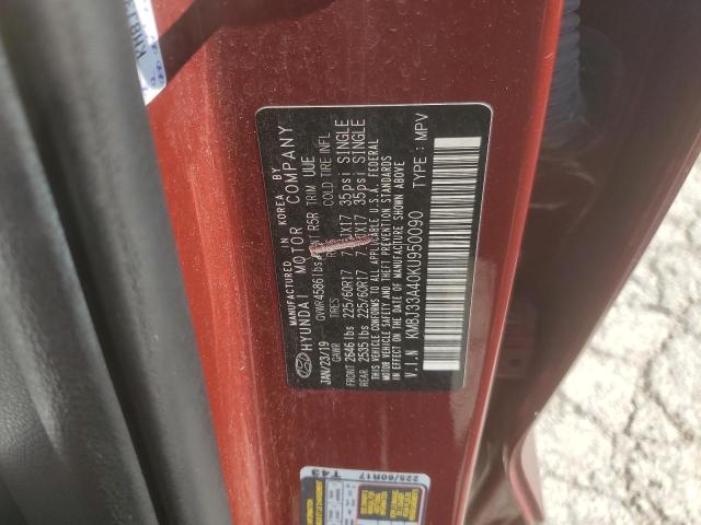 2019 HYUNDAI TUCSON LIM - KM8J33A40KU950090
