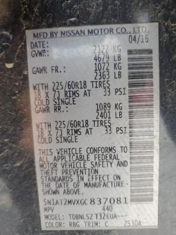 2016 NISSAN ROGUE S - 5N1AT2MVXGC837081