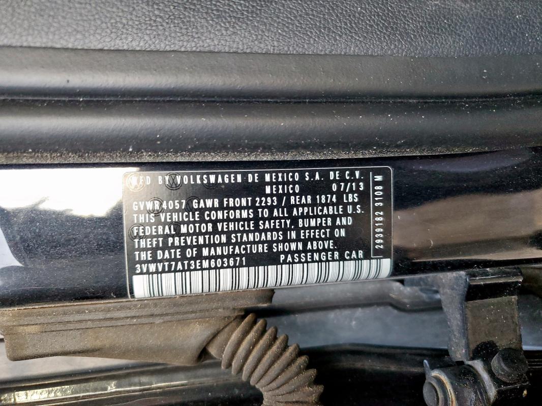 2014 VOLKSWAGEN BEETLE TUR - 3VWVT7AT3EM603671