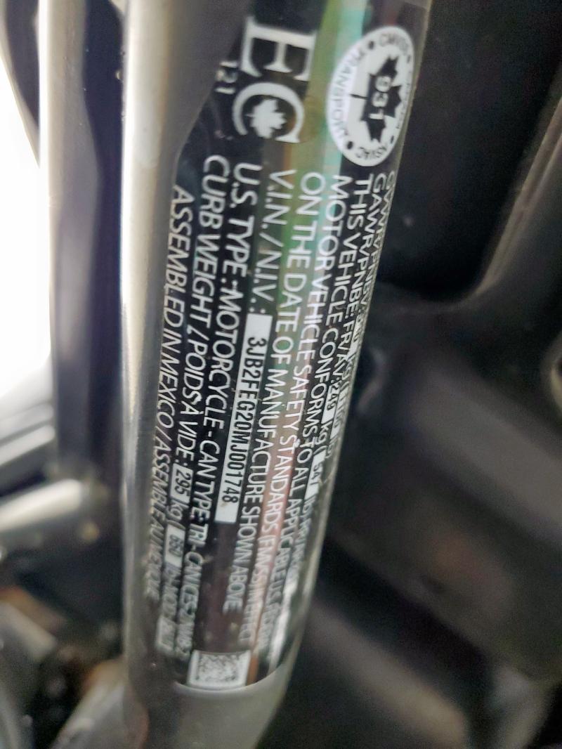 2021 CAN-AM RYKER 3JB2FEG20MJ001748
