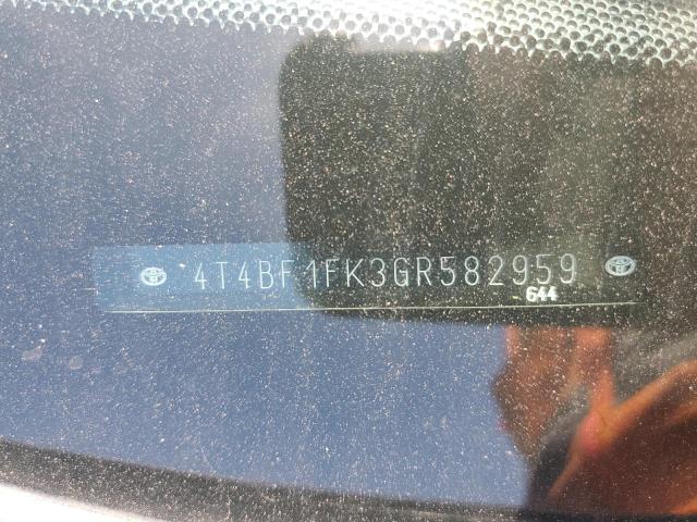 2016 TOYOTA CAMRY LE 4T4BF1FK3GR582959