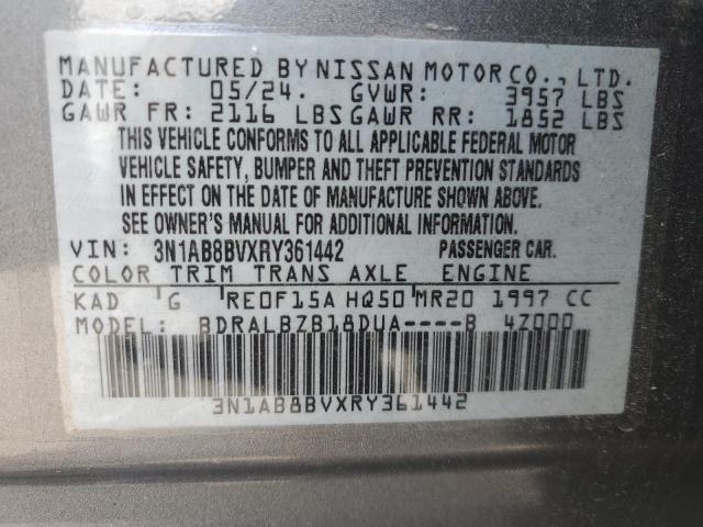 2024 NISSAN SENTRA S 3N1AB8BVXRY361442