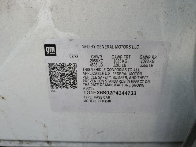 2023 CHEVROLET BOLT EV 2L 1G1FX6S02P4144733