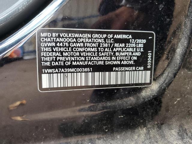 2021 VOLKSWAGEN PASSAT SE 1VWSA7A39MC003651
