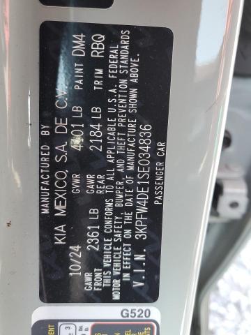 2025 KIA K4 GT LINE 3KPFW4DE1SE034836