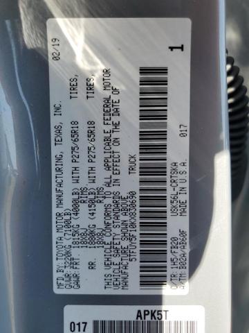 2019 TOYOTA TUNDRA DOU 5TFUY5F10KX830690