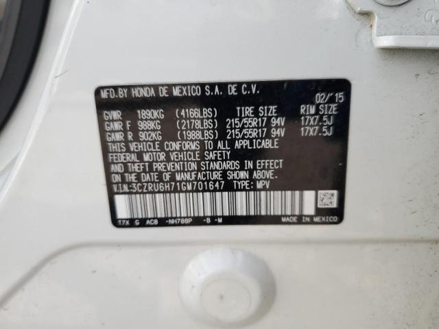 2016 HONDA HR-V EXL - 3CZRU6H71GM701647