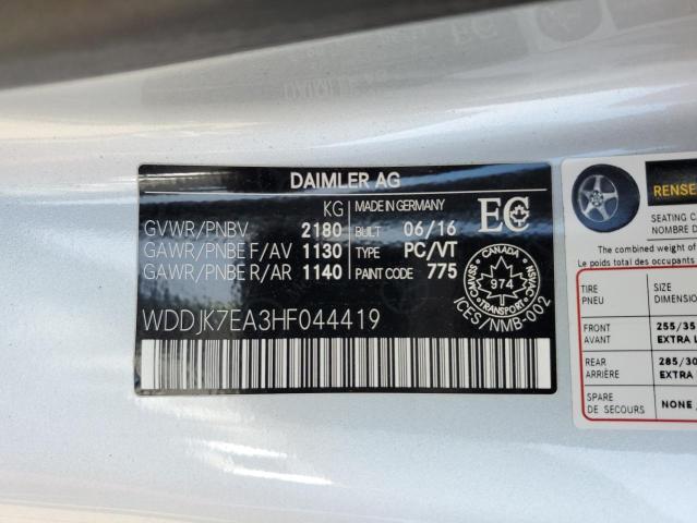 2017 MERCEDES-BENZ SL 63 AMG - WDDJK7EA3HF044419