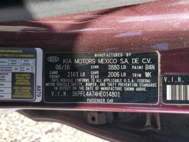2017 KIA FORTE LX - 3KPFL4A74HE014801