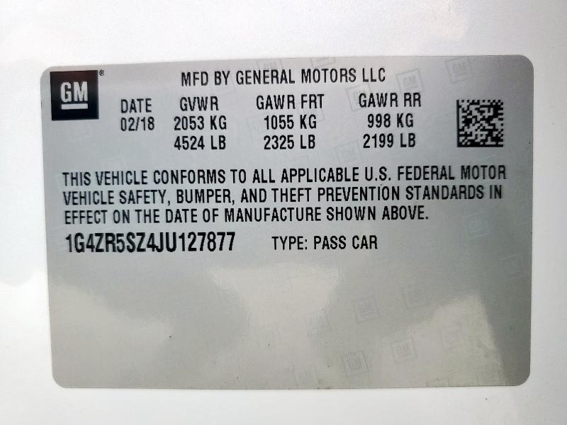 2018 BUICK LACROSSE P - 1G4ZR5SZ4JU127877