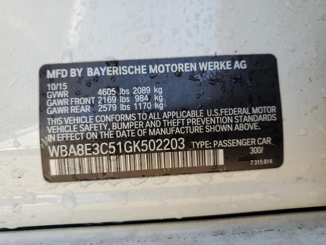 2016 BMW 328 XI SUL WBA8E3C51GK502203
