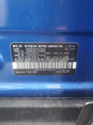2019 MITSUBISHI ECLIPSE CR JA4AT4AA8KZ004073