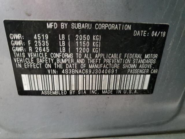 2018 SUBARU LEGACY 2.5 4S3BNAC69J3040691