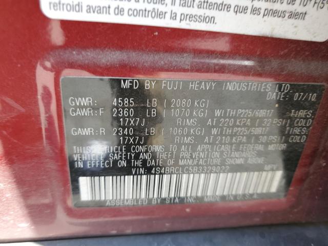 2011 SUBARU OUTBACK 2. - 4S4BRCLC5B3329022