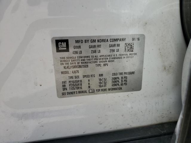 2016 BUICK ENCORE SPO KL4CJ1SMXGB675928