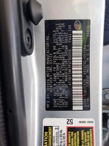 2023 TOYOTA CAMRY SE NIGHT SHADE 4T1G11AK1PU792059
