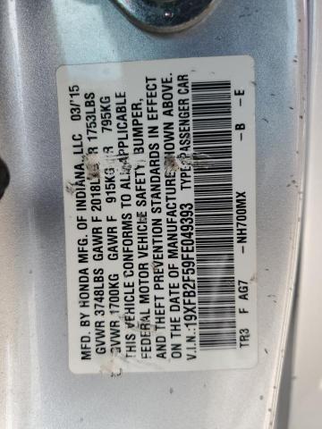 2015 HONDA CIVIC LX 19XFB2F59FE049393