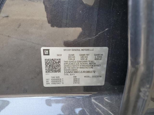 2018 CHEVROLET TAHOE C150 1GNSCBKC2JR380272