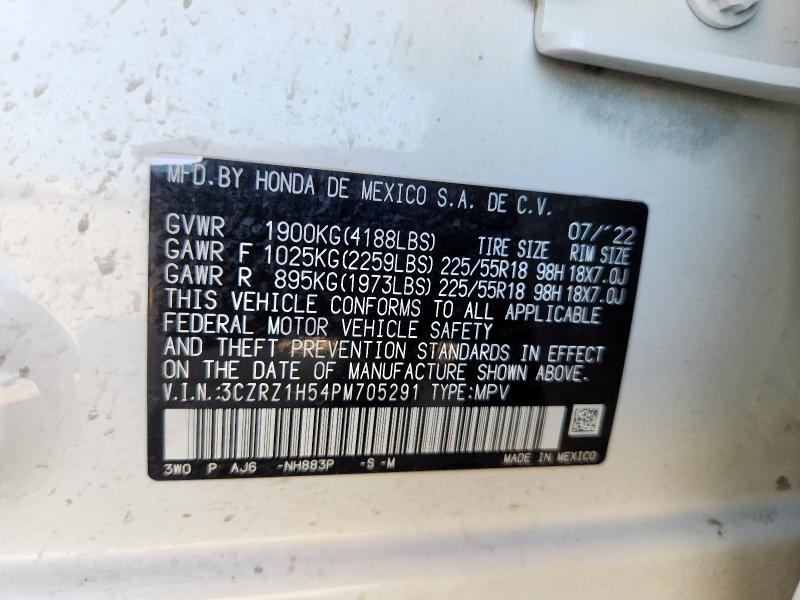 2023 HONDA HR-V SPORT 3CZRZ1H54PM705291