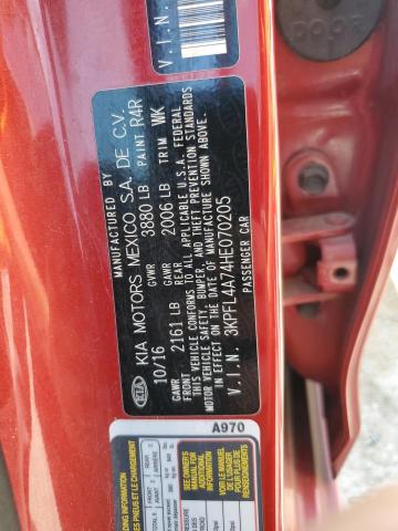 2017 KIA FORTE LX - 3KPFL4A74HE070205